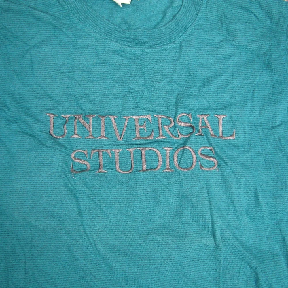 Vintage Universal Studios Shirt Mens Medium Teal Gadol Made USA Theme Park 90s‎